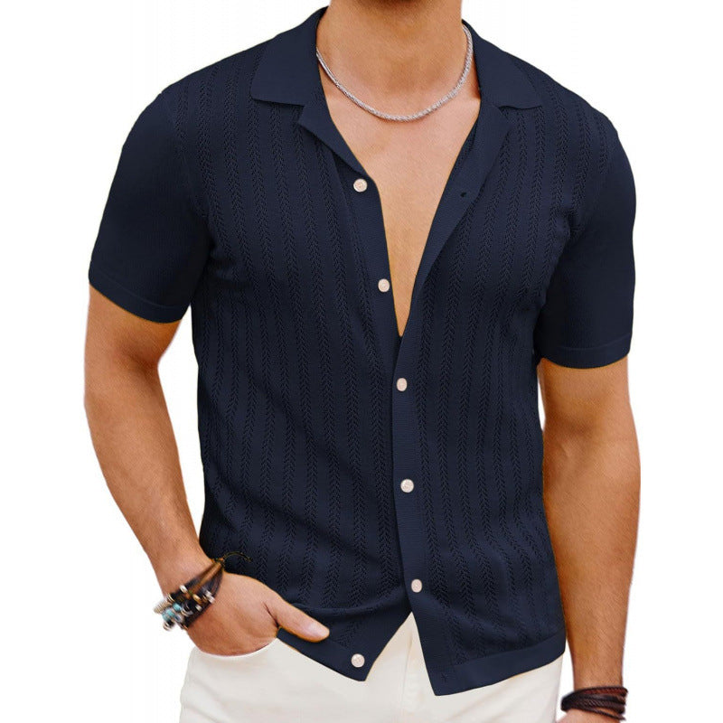 Sommer-Herrenhemd mit Hohldesign – Leicht & Atmungsaktiv