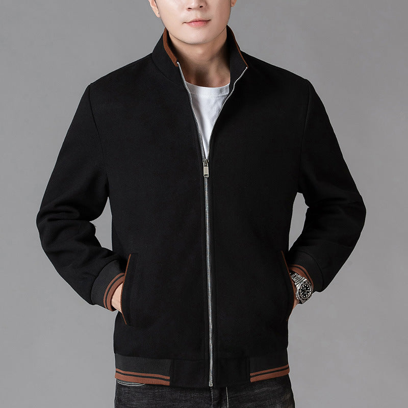 Herren Wollfleece-Jacke – Sportlicher Herbstmantel mit Taschen
