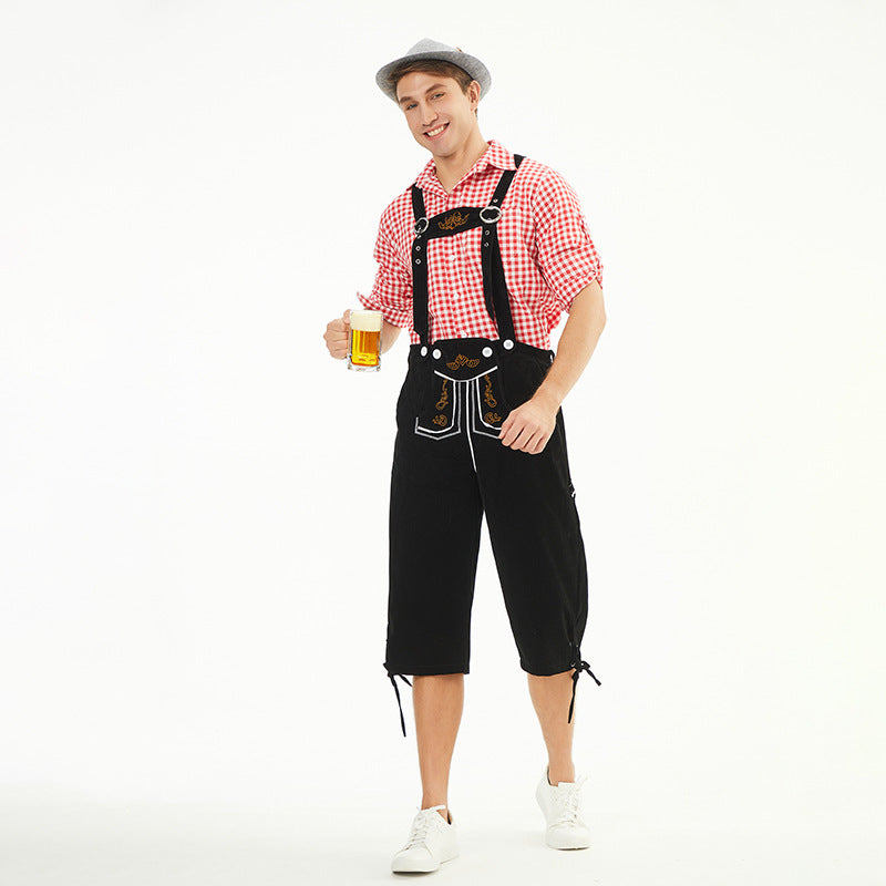 German Suspender Pants Beer Clothing Munich Beer Festival Clothing Bar Embroidered Suspender Pants