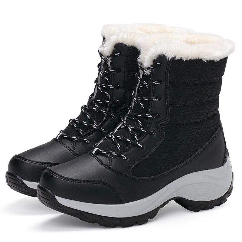 Schneestiefel Plüsch Warme Stiefeletten Für Damen Winterschuhe