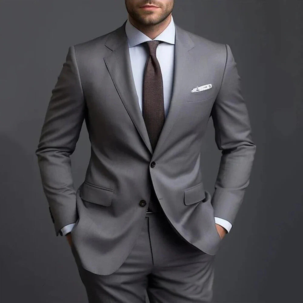 Herrenanzug Zweiteilig – Slim Fit Business Casual Anzug für Alltag & Anlass