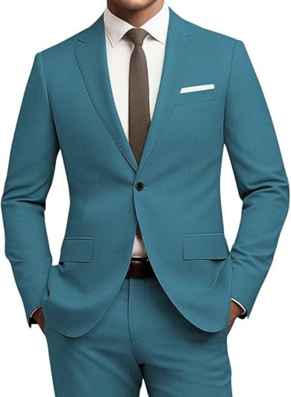 Herren Slim Fit Anzug – 2-teiliges Set für Business & Freizeit