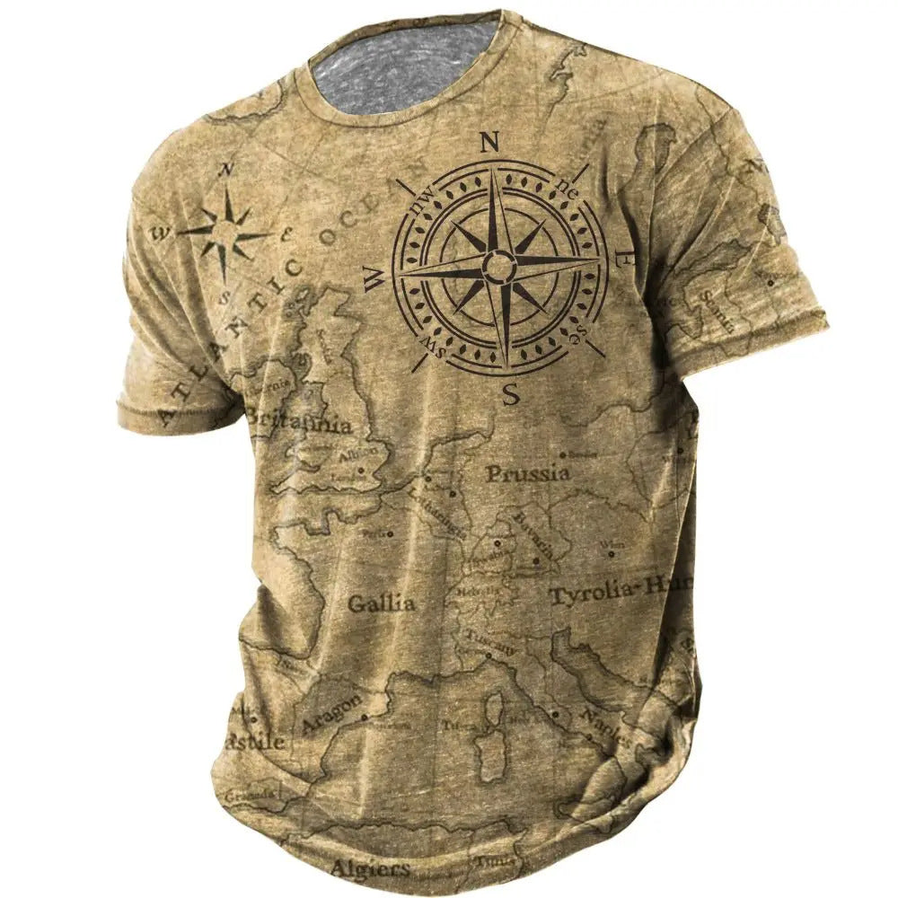 Lässiges Herren-T-Shirt mit Rundhalsausschnitt – Jetzt im 1+1 GRATIS Aktionsangebot!
