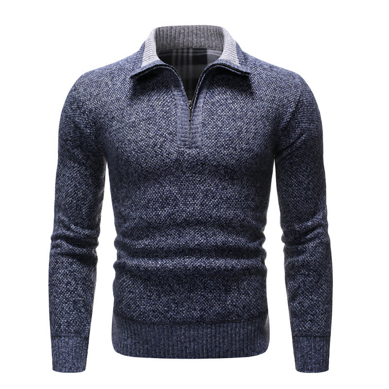 Herren Pullover mit Reverskragen – Figurbetonte Passform