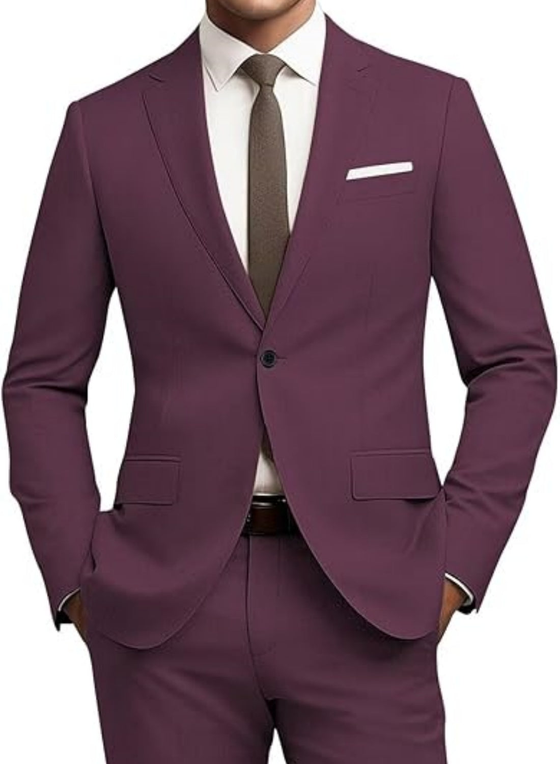 Herren Slim Fit Anzug – 2-teiliges Set für Business & Freizeit