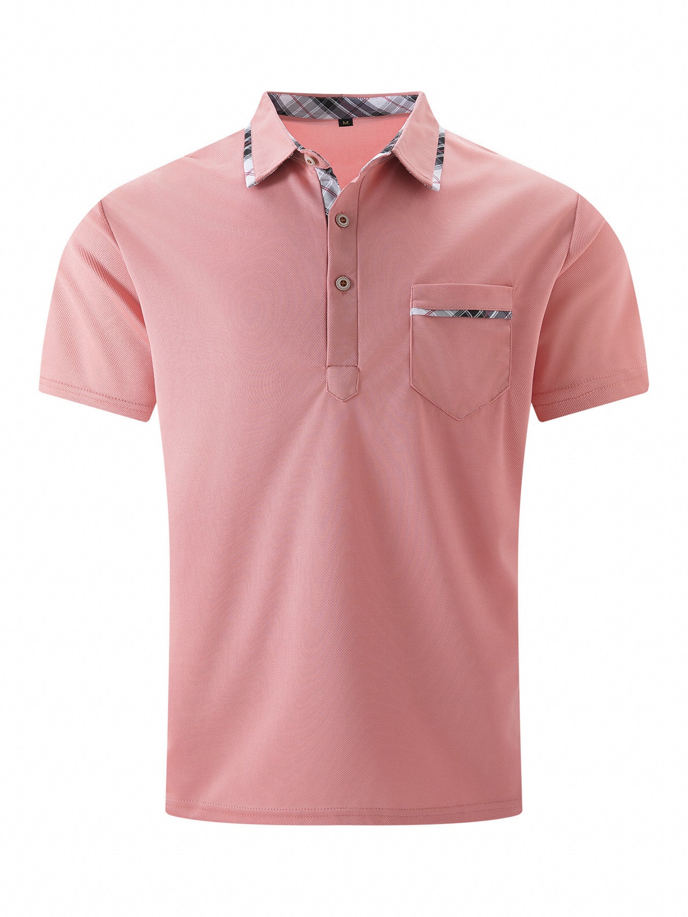 Modernes Polo-T-Shirt mit asymmetrischem Punktmuster – Kurzarmshirt mit Polokragen (1+1 Gratis)