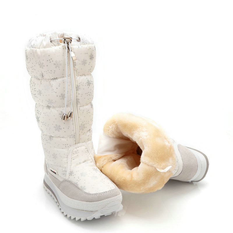 Damenstiefel Winterschuhe Damen Schneestiefel Plateau Warm halten Knöchel Winterstiefel mit dicken Pelzabsätzen