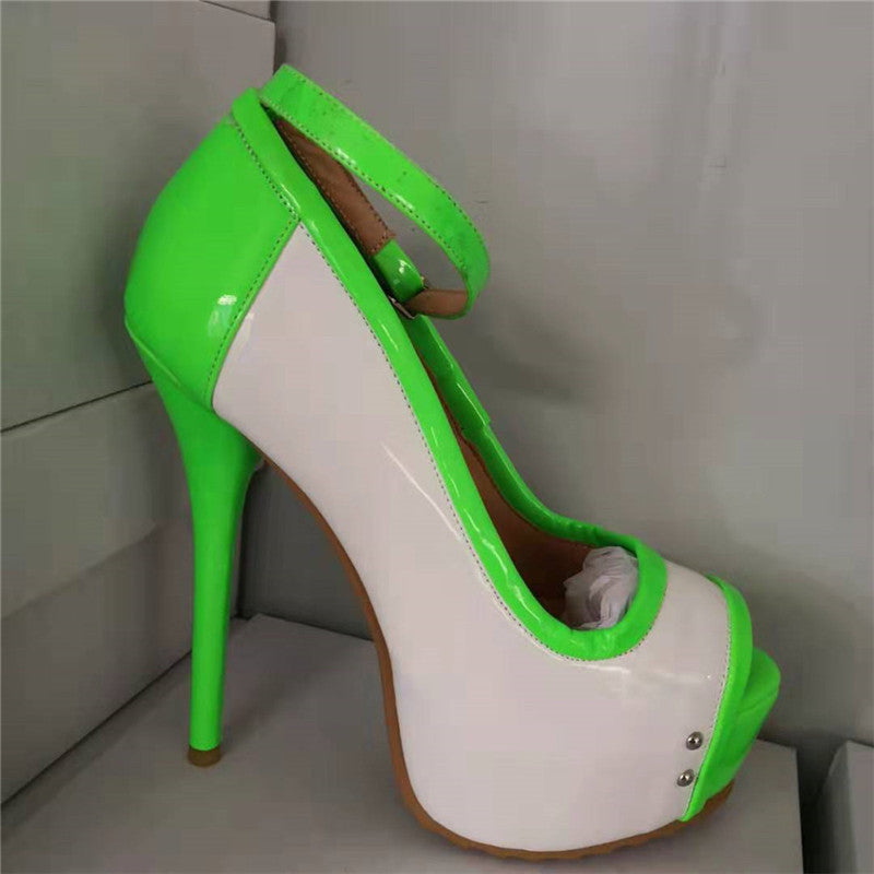 Dicken Wasser Plattform Stilettos Sommer Frauen