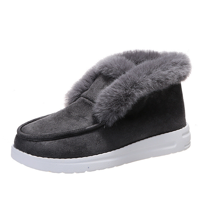 Schneestiefel Warme Winterschuhe Plüschfell Stiefeletten Damen