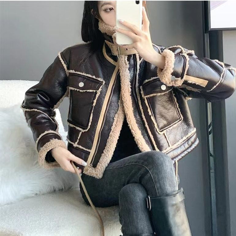 Fleecejacke Mantel für Damen