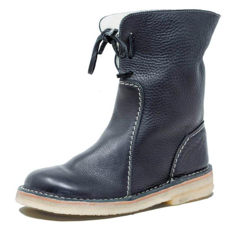 Damen Schneestiefel Damen Winter Pelz Plüsch Schnürstiefel