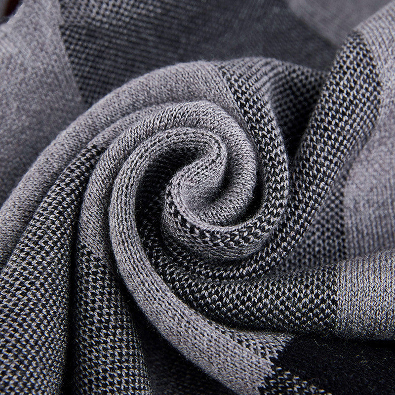 Basolan Wollschal Herren – Warmes Winteraccessoire im Karo-Design