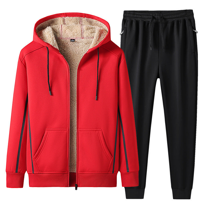 Herren Sportanzug 2-teilig – Freizeit Trainingsanzug mit Shorts