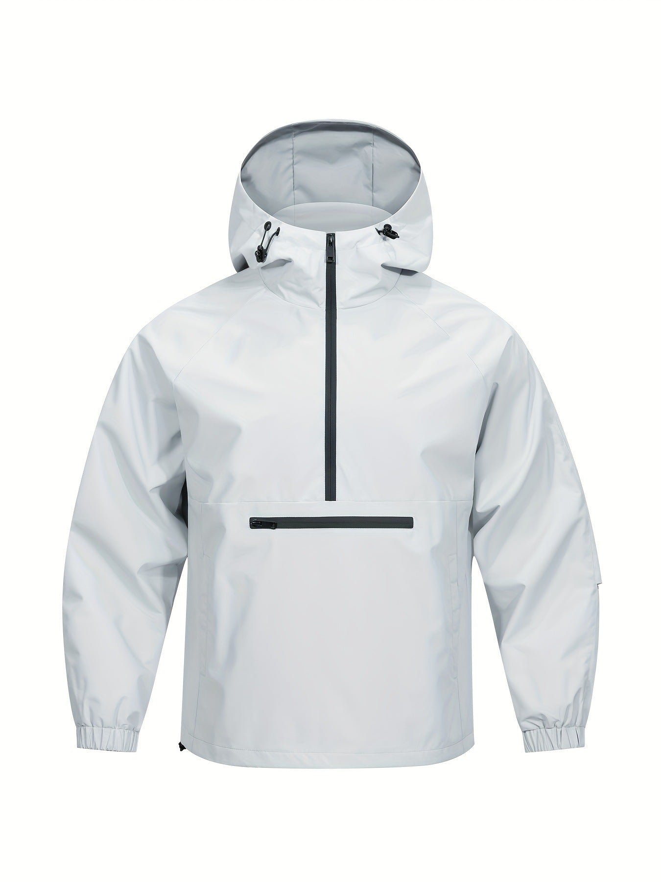 Herren Hoodie im koreanischen Stil – Lockerer Cord-Pullover mit Halbreißverschluss