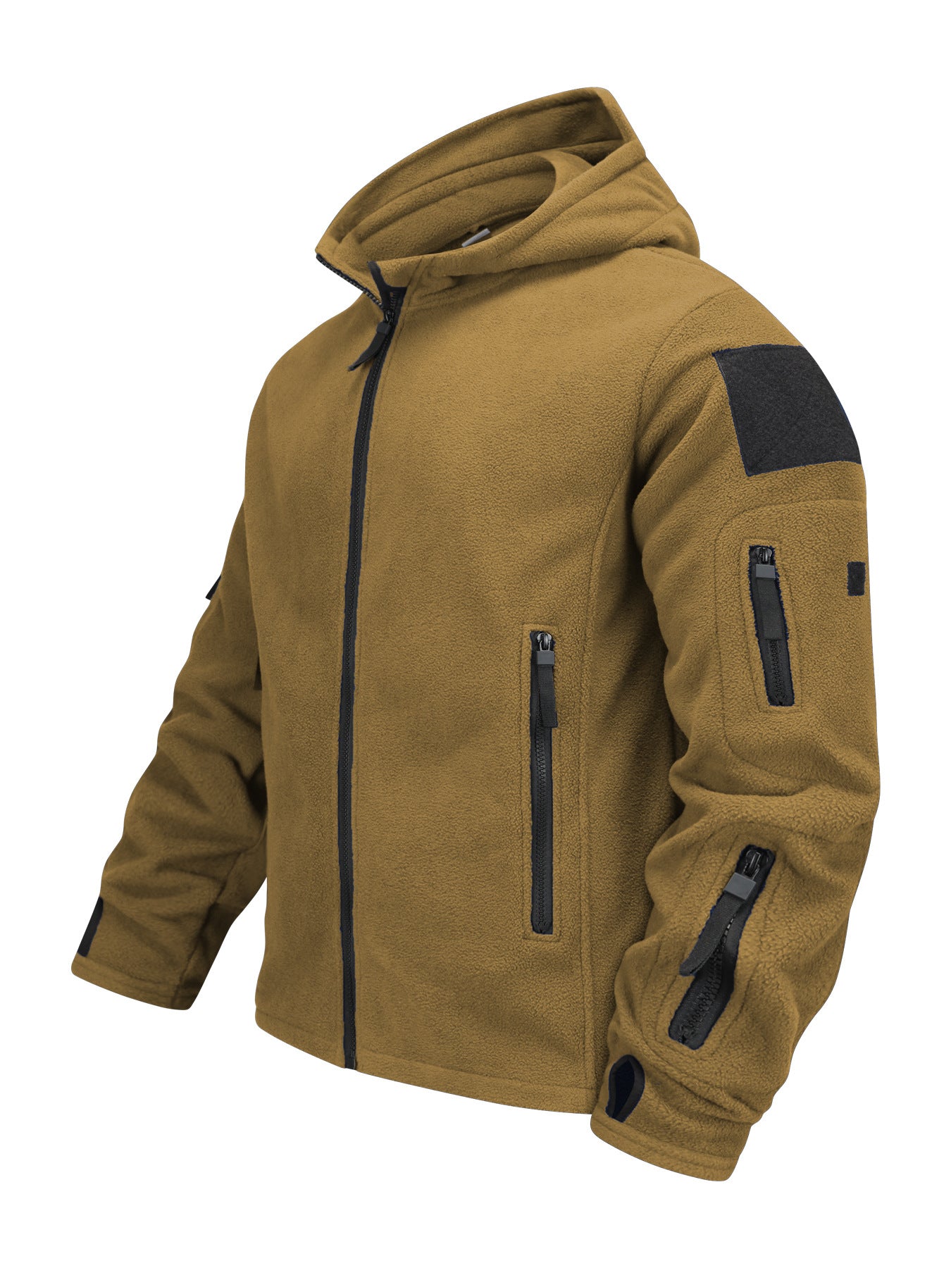 Herren Outdoorjacke mit Fleecefutter – Winddicht, Kapuze, Slim Fit