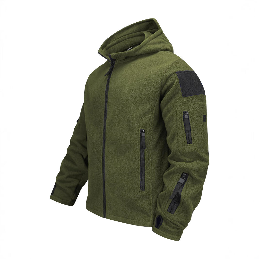 Herren Outdoorjacke mit Fleecefutter – Winddicht, Kapuze, Slim Fit