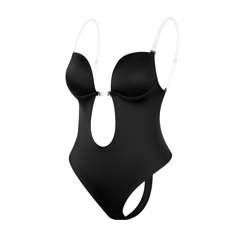 Unsichtbares rückenfreies Kleid mit innerem BH-Jumpsuit
