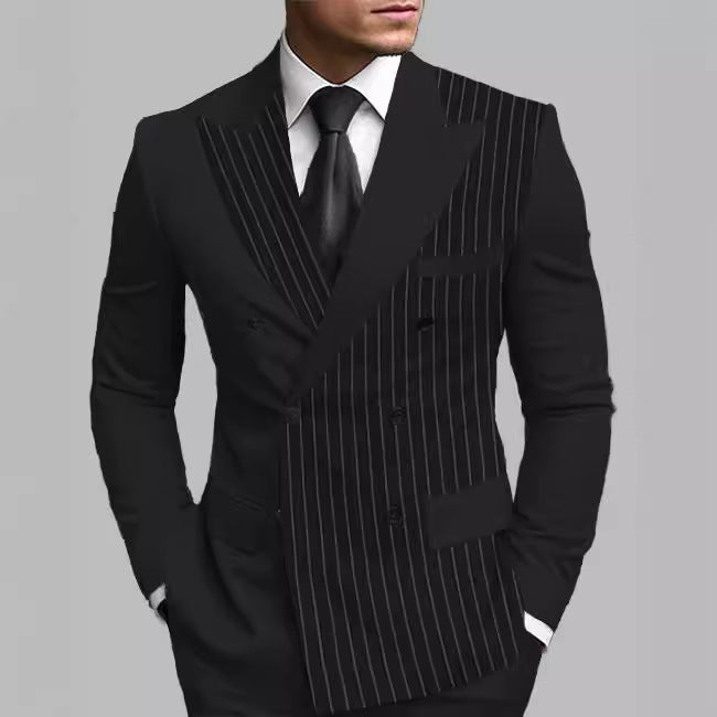 Herren Zweiteiler mit Knopfleiste – Langarmoberteil & Hose
