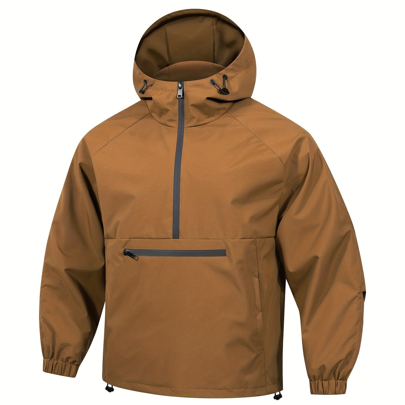 Herren Hoodie im koreanischen Stil – Lockerer Cord-Pullover mit Halbreißverschluss