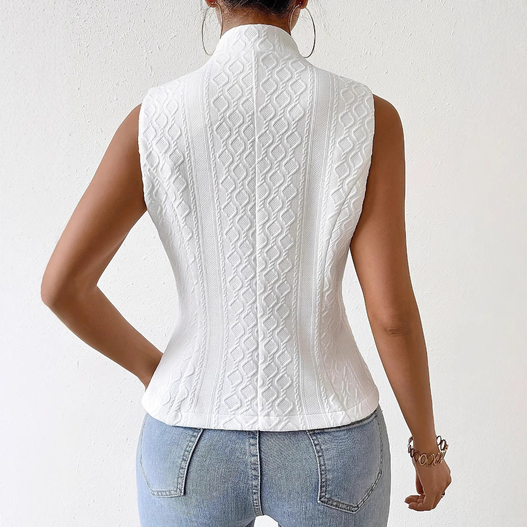 Ärmelloser Blazer mit Knopfweste für Damen