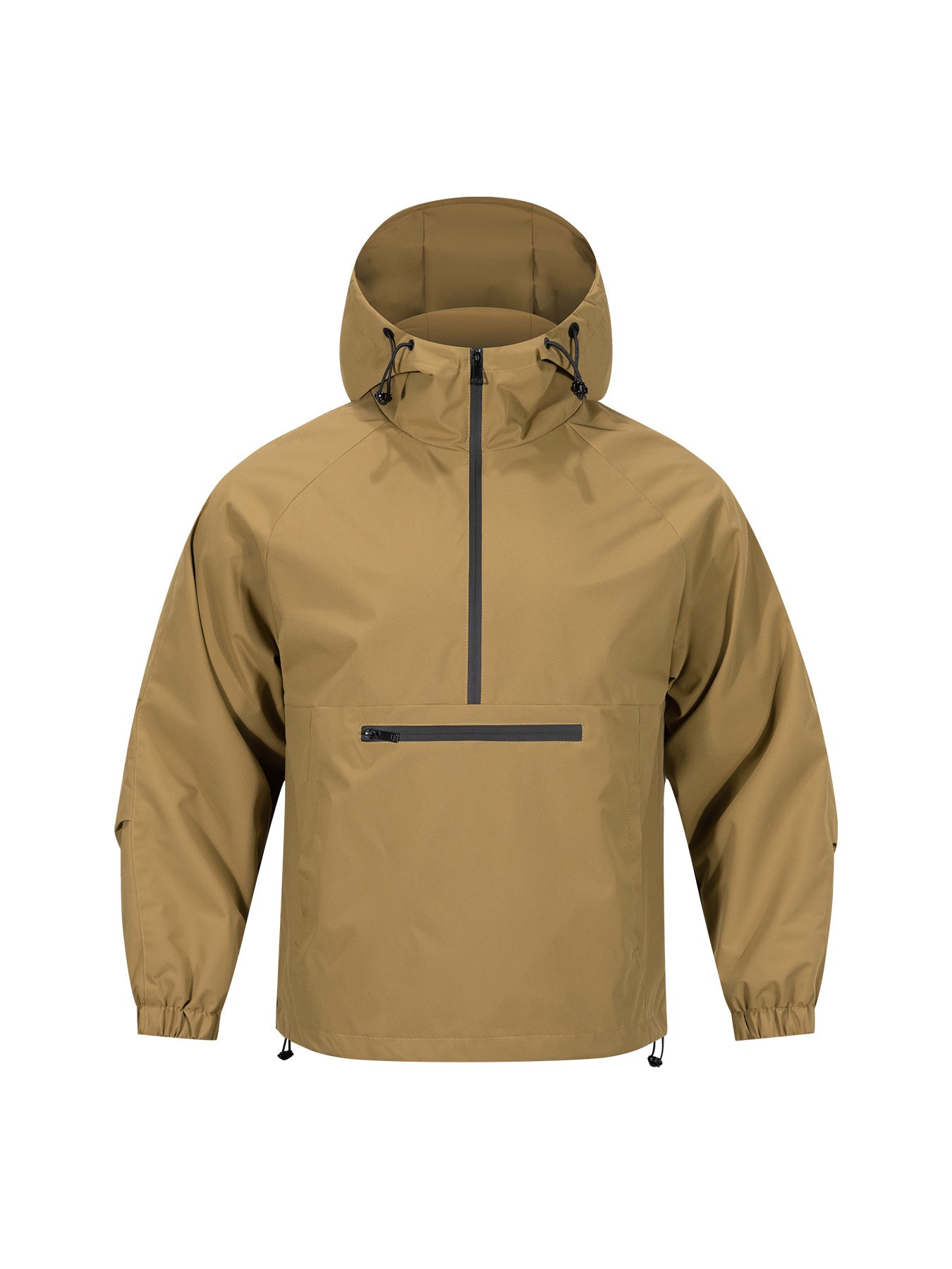 Herren Hoodie im koreanischen Stil – Lockerer Cord-Pullover mit Halbreißverschluss