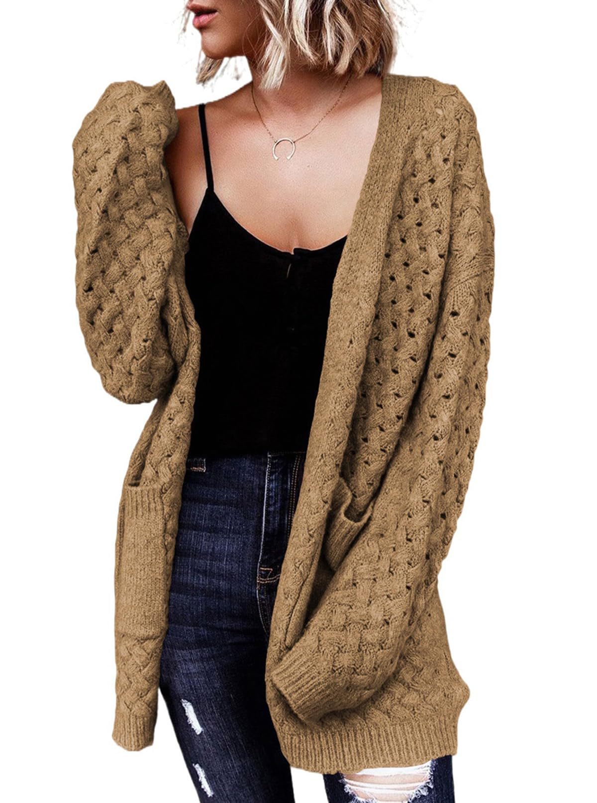 Gestrickter Cardigan Pullover Mantel für Damen