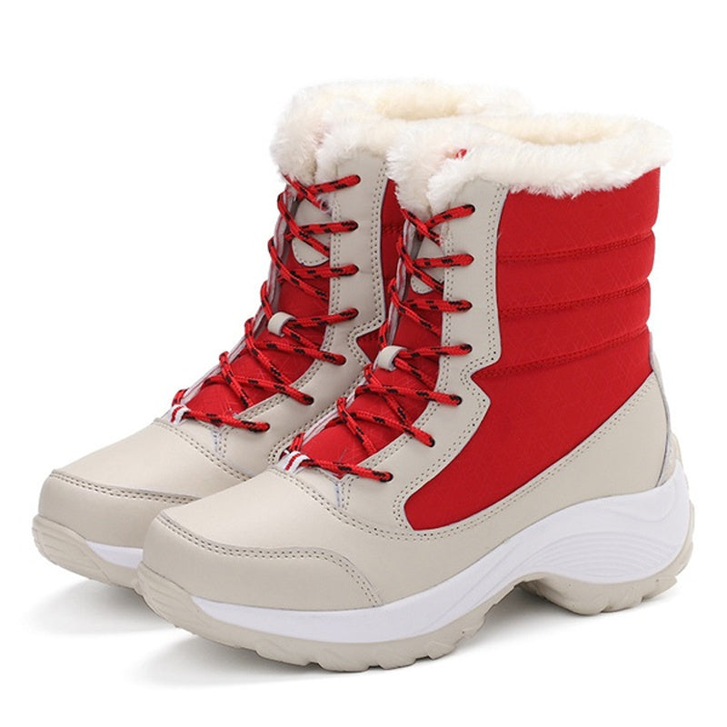 Schneestiefel Plüsch Warme Stiefeletten Für Damen Winterschuhe