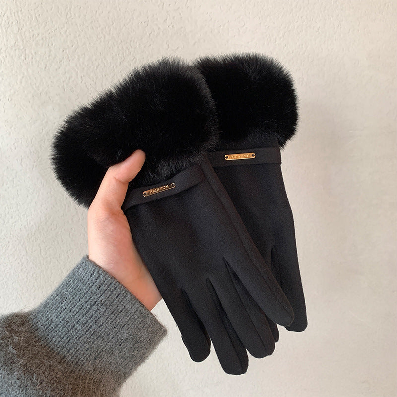 Touchscreen Warme Handschuhe Winter Frauen Fleece-gefüttert