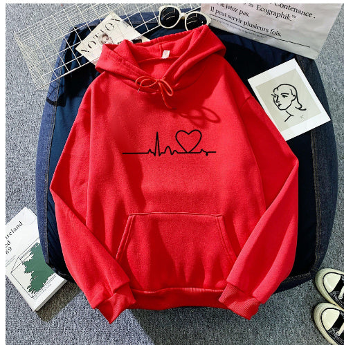 Lässiger Fleece-Hoodie in Übergröße, modischer Sport-Hoodie für Damen