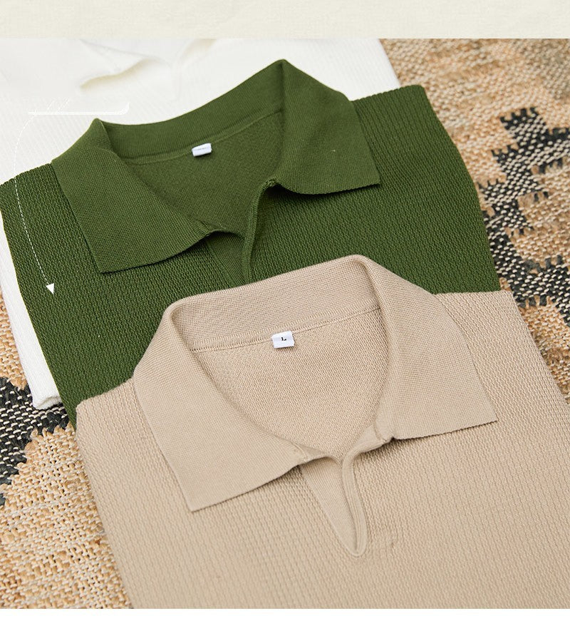 Retro Herren-Strickshirt – Business Casual aus 100 % Lyocell