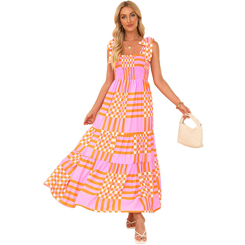 Modisches All-Match-Kleid mit Schnürung und ärmellosem Kleid für Damen