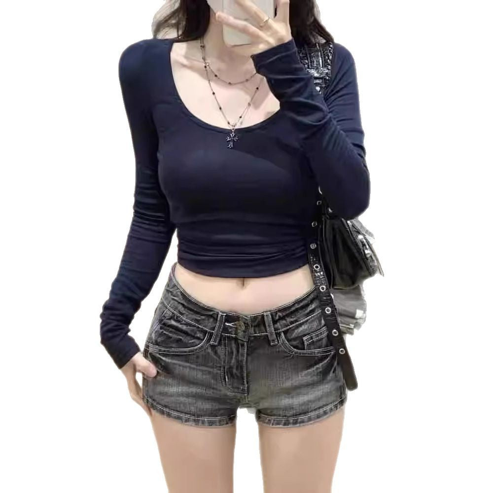 Hot Girl High Waist Shorts Sommer Sexy Abnehmen Mantel Super Short Shorts Frauen