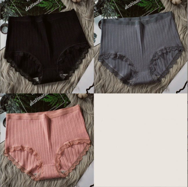 Atmungsaktive Baumwollunterwäsche mit hoher Taille für Damen