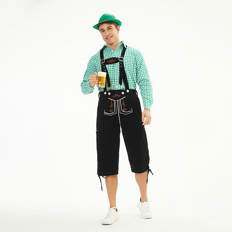 German Suspender Pants Beer Clothing Munich Beer Festival Clothing Bar Embroidered Suspender Pants