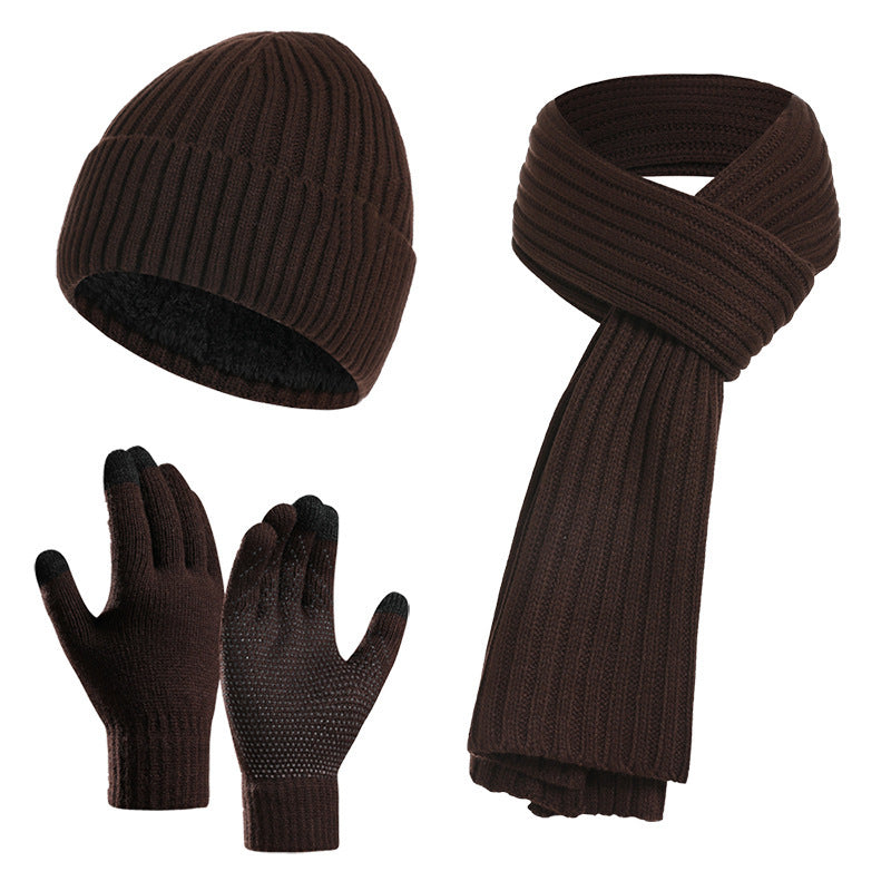 Winter Strick-Set 3-teilig – Mütze, Schal & Handschuhe, Unisex
