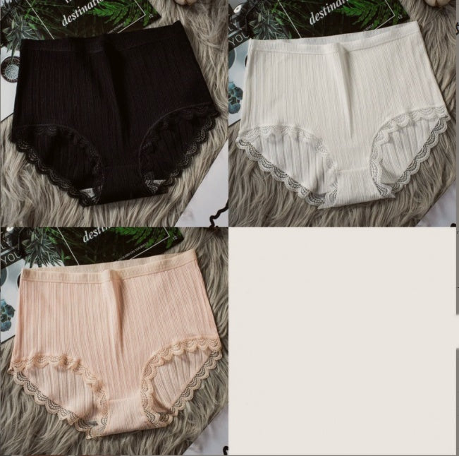 Atmungsaktive Baumwollunterwäsche mit hoher Taille für Damen