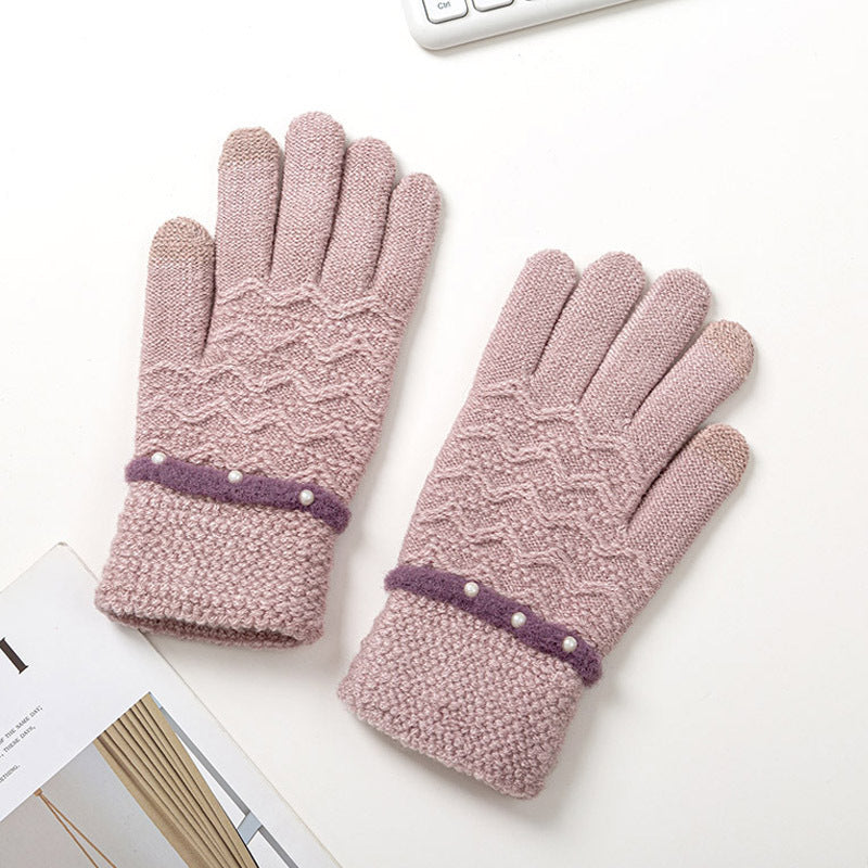 Modische Strickhandschuhe für Damen, um im Winter warm zu bleiben