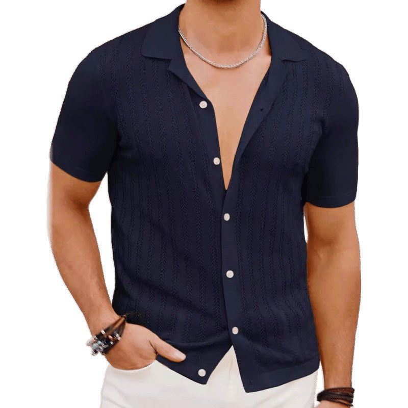 Sommer-Herrenhemd mit Hohldesign – Leicht & Atmungsaktiv