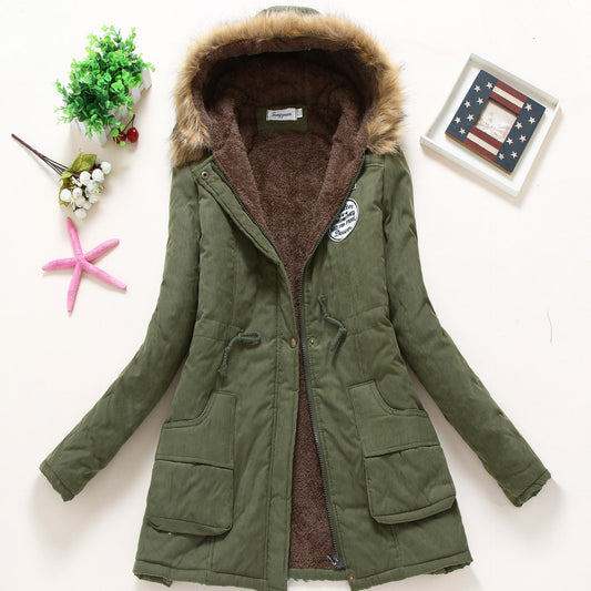 Damen Winterjacke mit Kapuze und Fleecefutter – Frieda
