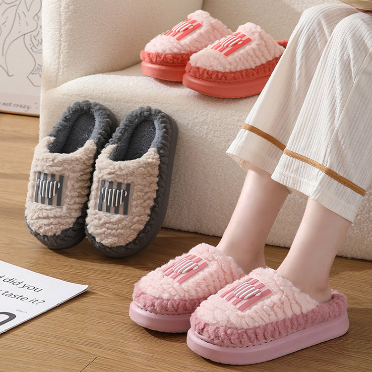 Neue farblich passende Lammhausschuhe für drinnen und draußen, rutschfeste Boden-Schlafzimmer-Hausschuhe, warme Winterschuhe für Damen und Herren