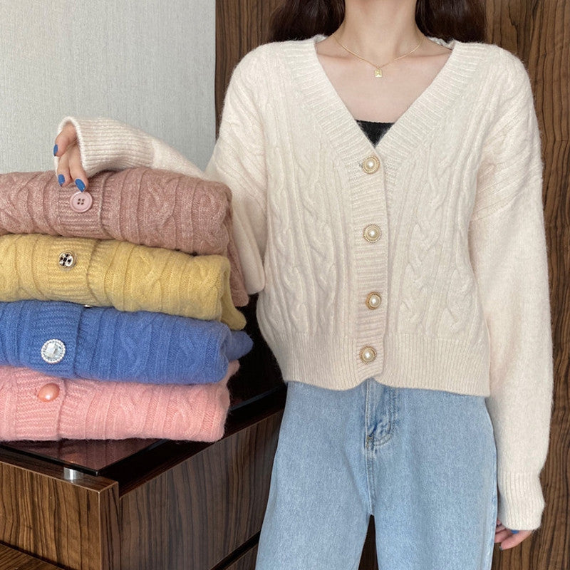 Twist Pullover Strickjacke Jacke Frauen Herbst Jacke