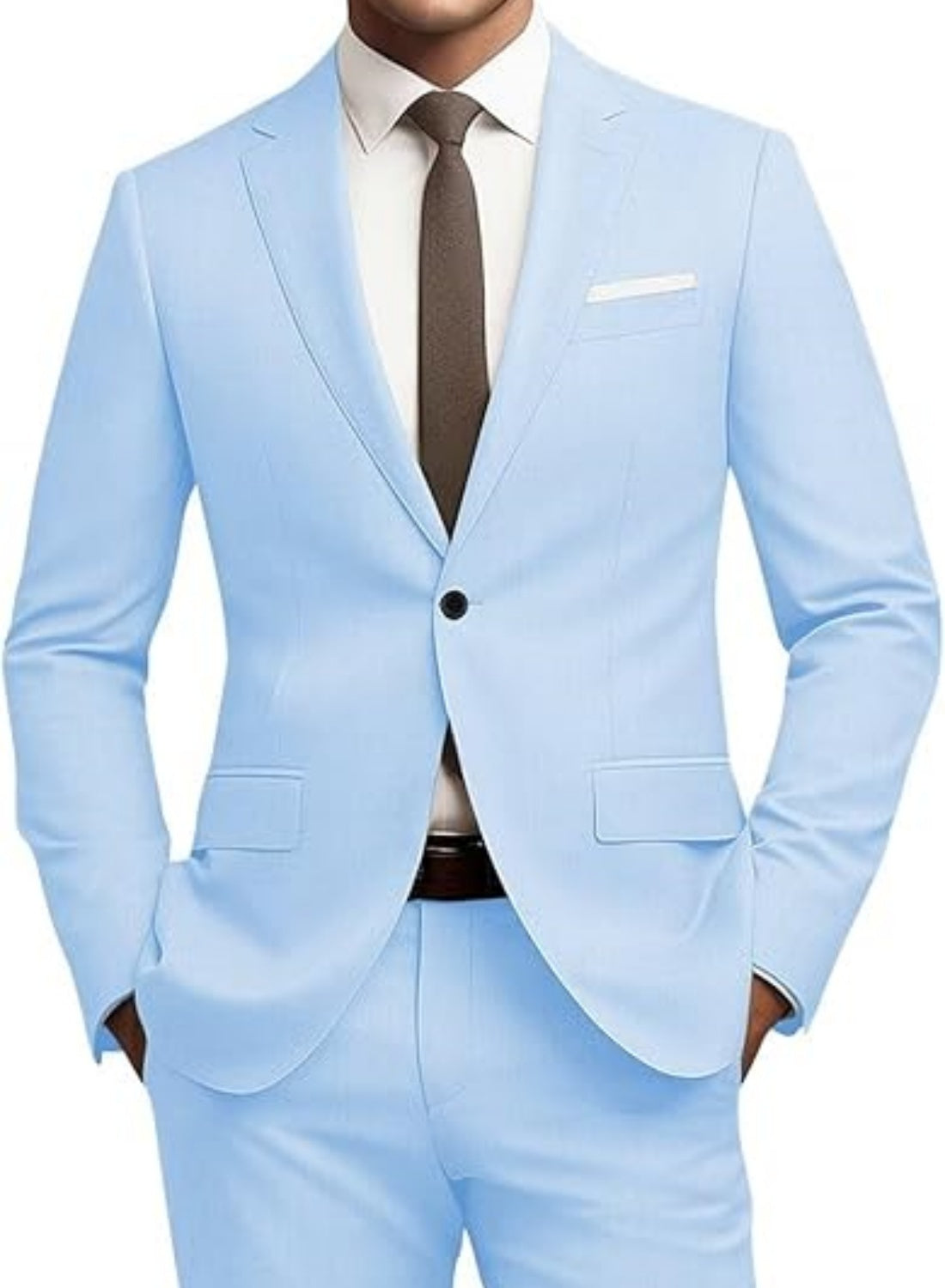 Herren Slim Fit Anzug – 2-teiliges Set für Business & Freizeit