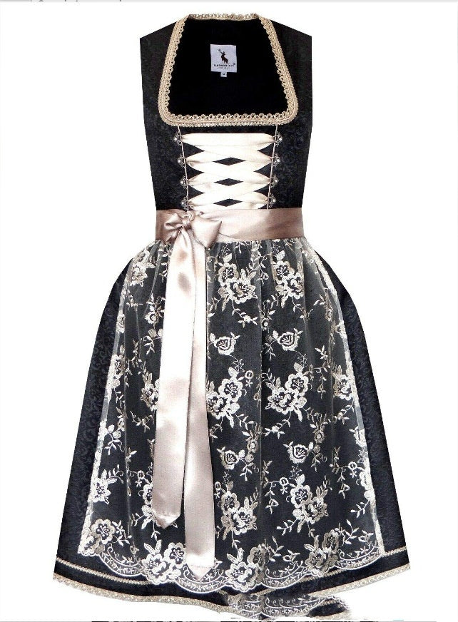 Oktoberfest Kleid mit Schnürung und Print – Liesl