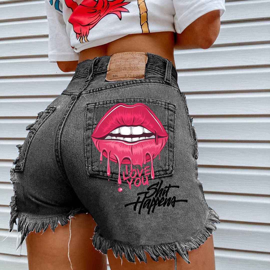 Modische zerrissene Jeansshorts für Damen