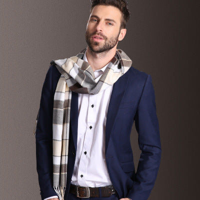 Herren Schal – Kariertes Winteraccessoire aus Polypropylen