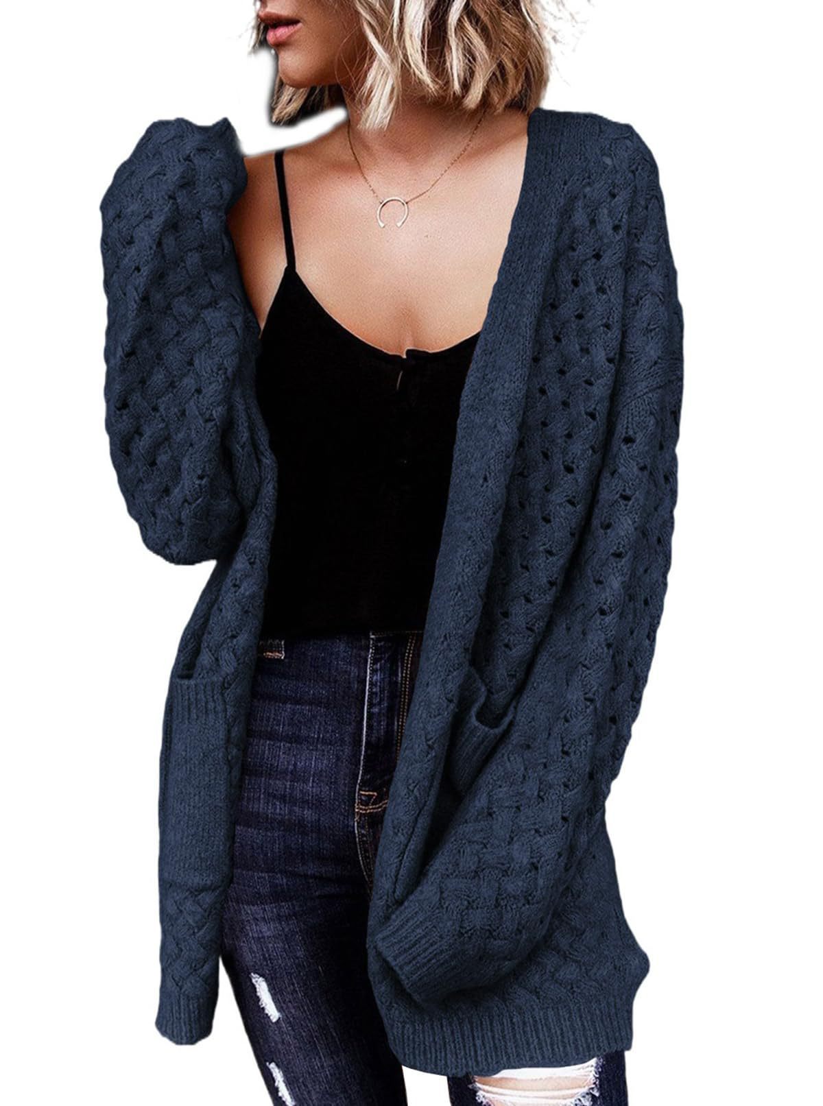 Gestrickter Cardigan Pullover Mantel für Damen