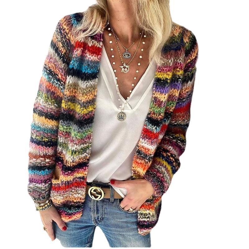 Pullover Strickjacke Dünner Mantel Lose Mantel Damen