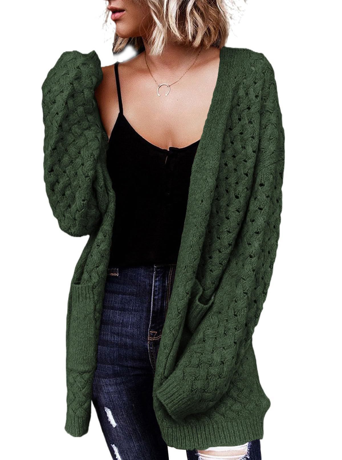 Gestrickter Cardigan Pullover Mantel für Damen
