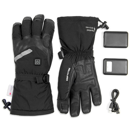 Beheizbare Motorradhandschuhe aus Schafsleder mit Touchscreen