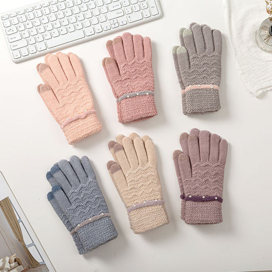 Modische Strickhandschuhe für Damen, um im Winter warm zu bleiben